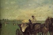Edgar Degas Carriage on racehorse ground Germany oil painting artist